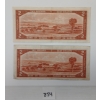 Image 2 : LOT OF 2 - 1954 CDN $2 BANKNOTES