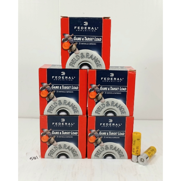 AMMO: 125X FEDERAL 20GA - 2 3/4IN - #8 SHOT