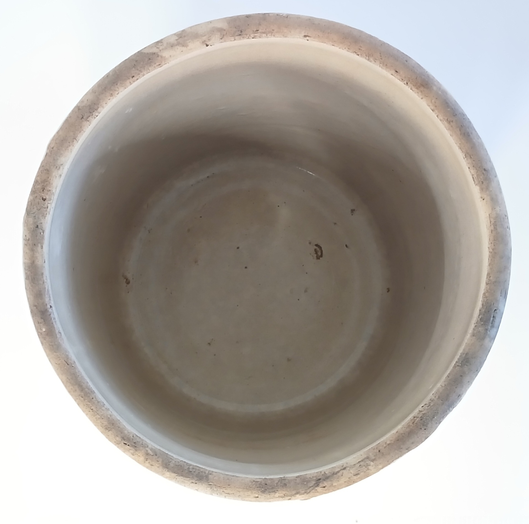 ROBINSON RANSBOTTOM STONEWARE OPEN-TOP CROCK - 3 GAL