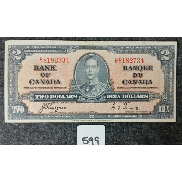 1937 CDN $2 BANKNOTE