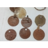Image 3 : LOT OF 6 - WWI & WWII DOG TAGS, FOUR LEAF CLOVER CHARM  & ARTILLERY BUTTON BRACELET