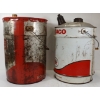 Image 2 : LOT OF 2 - TEXACO 5 GAL FUEL CANS W/ SPOUTS
