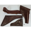 Image 1 : LOT OF 3 - UNMARKED LEATHER HANDGUN HOLSTERS
