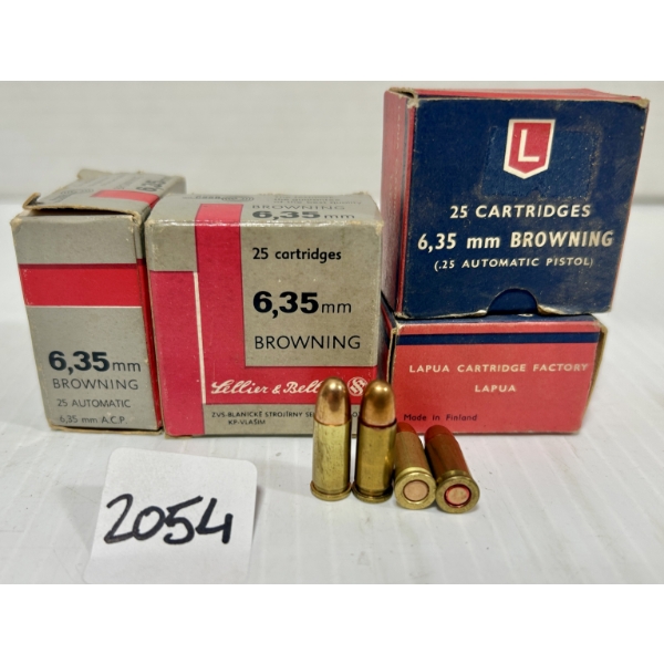 AMMO: 100X S&B & LAPUA .25 ACP - FMJ