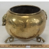 Image 2 : BRASS PLANTER W/ LION HEAD HANDLES