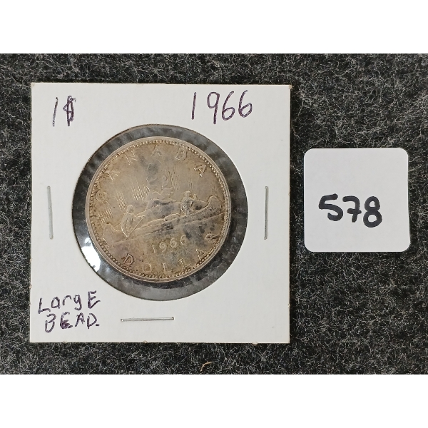 1966 CDN SILVER DOLLAR - VOYAGEUR 