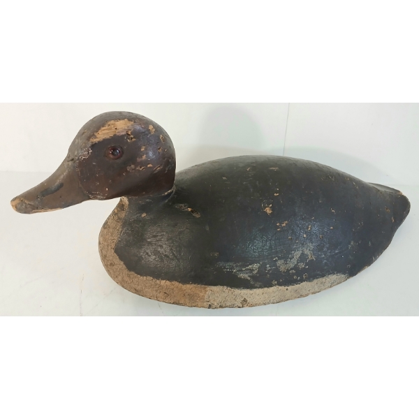 RED HEADED DECOY DUCK W/ WEIGHT - SIGNED N