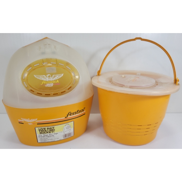 LOT OF 2 - FENWICK FENTROL LIVE BAIT TROLLING & LIVE BUCKETS