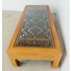 Image 4 : ASIAN MOTIF COFFEE TABLE - LATTRICE PATTERN - PINE