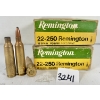 Image 1 : AMMO / BRASS: 27X LIVE & 11X BRASS REM .22-250 REM - 55 GR SP