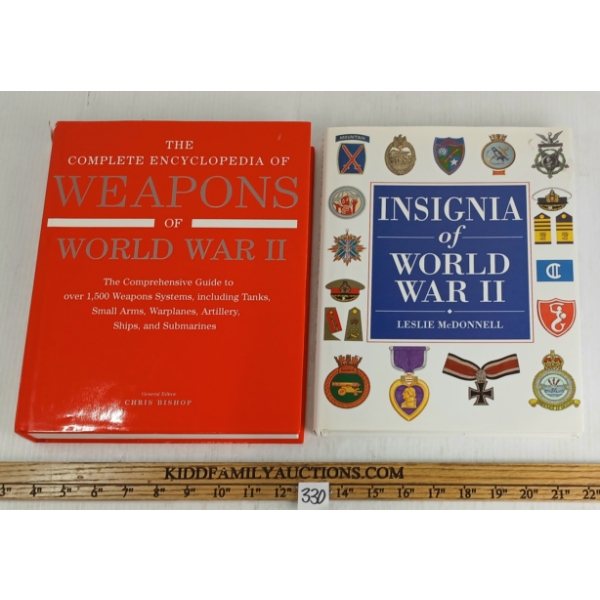 LOT OF 2 - "INSIGNIA OF WORLD WAR II" & "WEAPONS OF WORLD WAR II" - HARDCOVERS