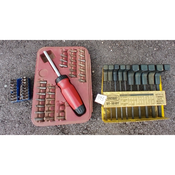 LOT OF 3 - HEX KEYS & BIT SETS