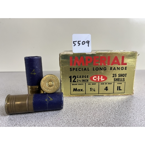 AMMO: 25X IMPERIAL 12 GA 2-3/4IN 1-1/8OZ NO4 