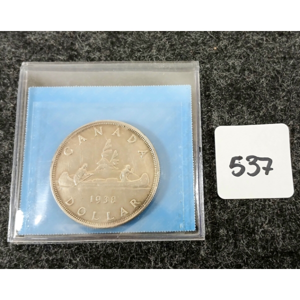 1938 CDN SILVER DOLLAR - VOYAGEUR - CCCS GRADED