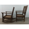 Image 4 : PAIR OF MR & MRS SOLID OAK CHAIRS