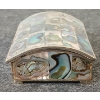 Image 4 : ABALONE SHELL & ALPACA SILVER TRINKET BOX