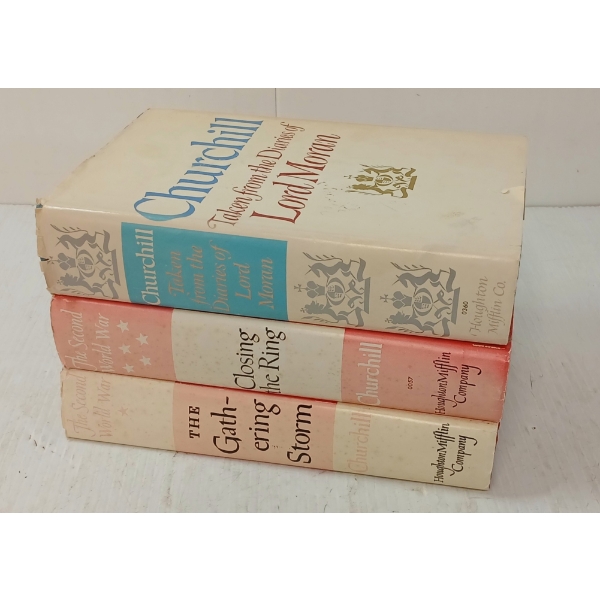 LOT OF 3 - "THE GATHERING STORM", "CLOSING THE RING" & "TAKEN FROM THE DIARIES OF LORD MORAN"