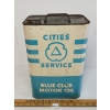 Image 1 : CITIES SERVICE BLUE CLUB MOTOR OIL 2GAL CAN