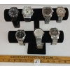 Image 1 : LOT OF 7 - BLACK & SILVER WATCHES - INCL CARAVELLE, SEIKO, SPIDERMAN, ETC