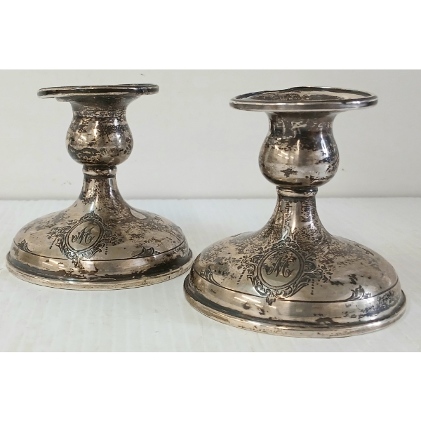 PAIR OF BIRKS STERLING SILVER CANDLESTICK HOLDERS