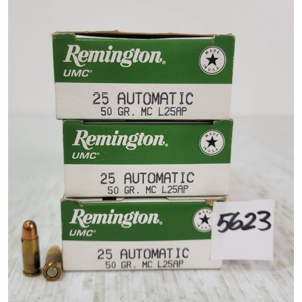 AMMO: 150X REMINGTON .25AUTO - 50GR
