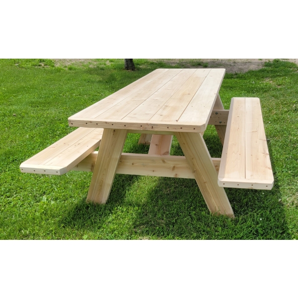 CEDAR PICNIC TABLE - NEW 6 FT - MENNONITE BUILT