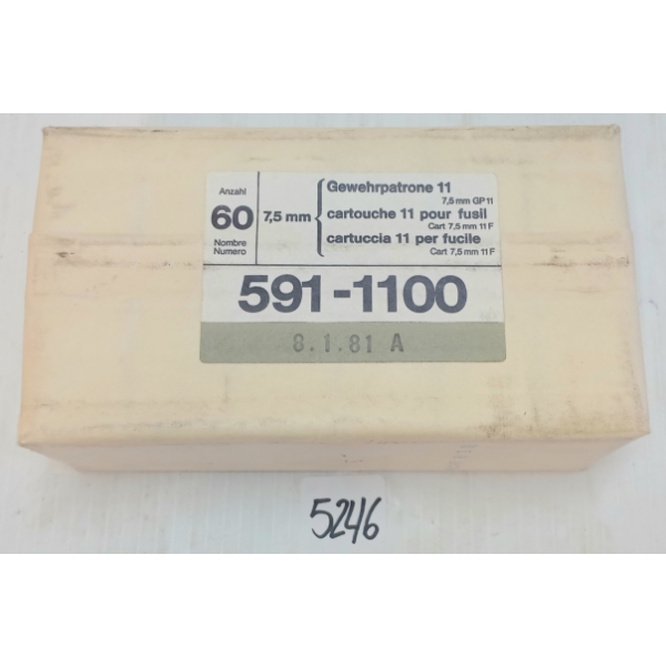 AMMO: QTY OF 7.5XSS SWISS - SEALED