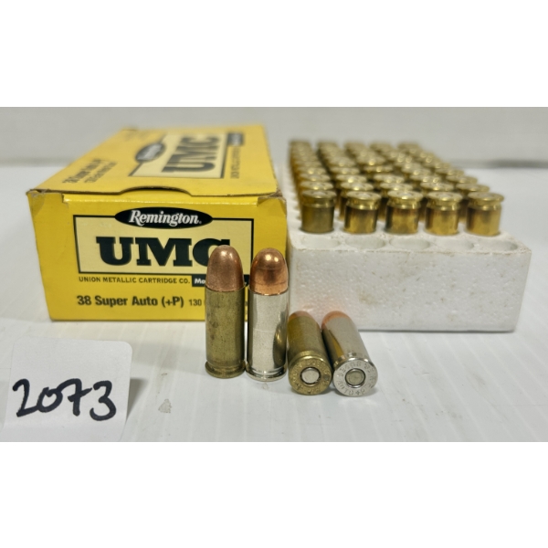 AMMO: 98X .38 SUPER AUTO +P - 130 GR FMJ