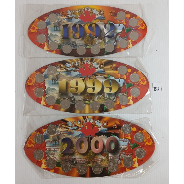 LOT OF 3 - 1992, 1999 & 2000 CDN COMMEMORATIVE SETS