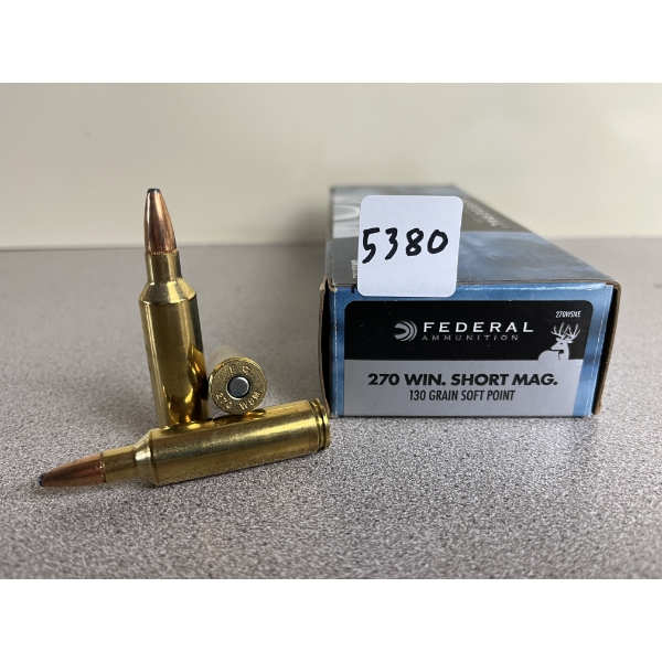AMMO: 20X FEDERAL .270 WSM 130 GR. SP