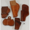 Image 9 : LOT OF 5 - LEATHER HANDGUN HOLSTERS & ACCESSORY - BUCHEIMER, BRAVER BROS., HUNTER, ETC