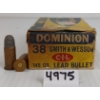 Image 1 : AMMO: 39X DOMINION .38 S&W - 145GR 