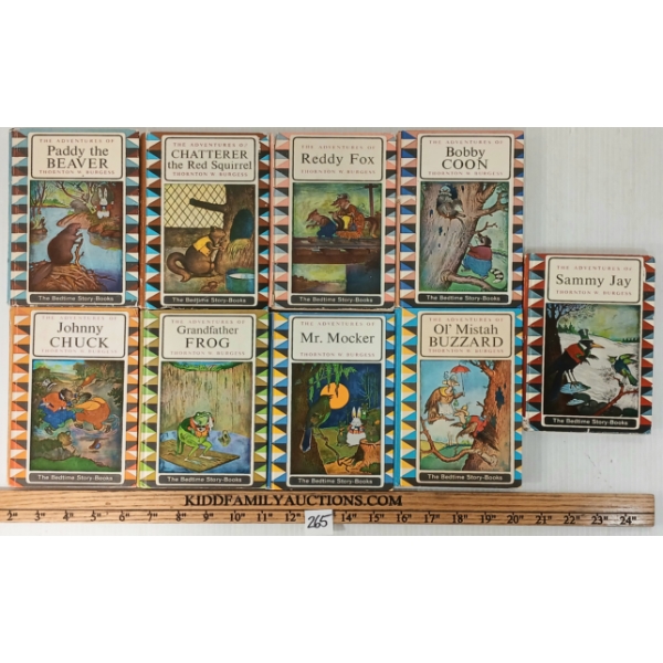 LOT OF 9 - 1964 LITTLE BROWN BEDTIME STORY-BOOKS BY THORNTON W. BURGESS