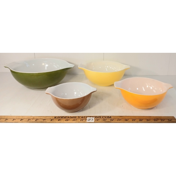 LOT OF 4 - PYREX CINDERELLA NESTING BOWLS