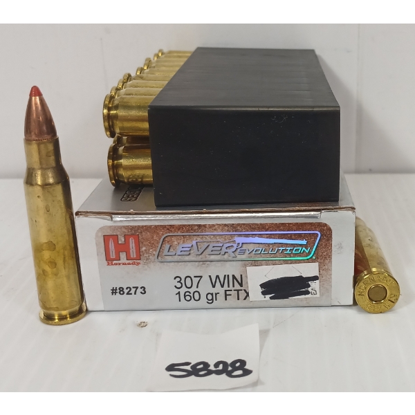 AMMO: 20X HORNADY LEVEREVOLUTION .307 WIN - 160GR - FTX