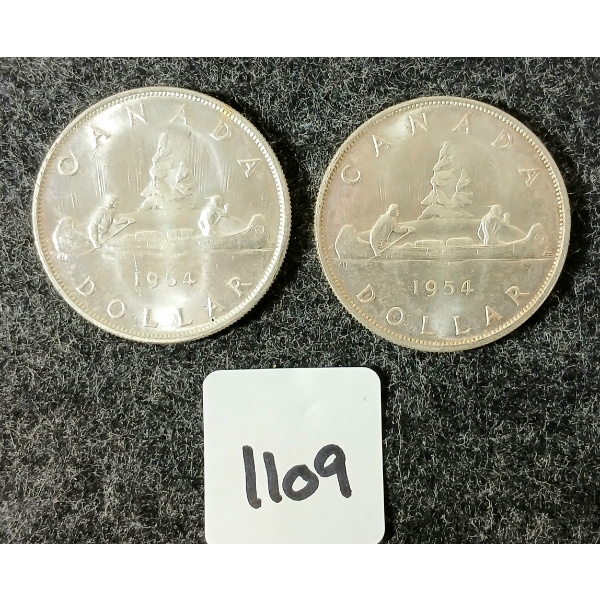 1954 CDN SILVER DOLLARS - VOYAGEUR