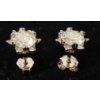 Image 3 : PAIR OF STERLING SILVER MOISSANITE LAB DIAMOND SNOWFLAKE STUD EARRINGS