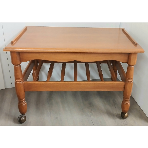 LES MEUBLES ROXTON QUEBEC TEA TROLLEY - COLONIAL STYLE - C. MID 20TH CENTURY