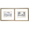 Image 1 : LOT OF 2 - "LESLIE HOUSE" &  "BROOMHALL" - FRAMED LITHOGRAPHS