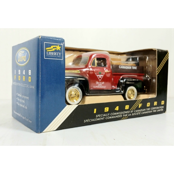 LIBERTY CLASSICS 1948 FORD CANADIAN TIRE TRUCK DIECAST COIN BANK