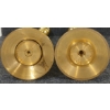 Image 6 : PAIR OF HEAVY BRASS CANDLESTICK HOLDERS 