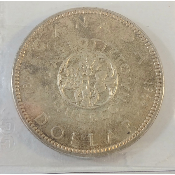 1964 CDN SILVER DOLLAR - CCCS GRADED