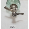 Image 6 : SODA NOVELLI - ABSYNTHE GREEN ACID-ETCH - SELTZER BOTTLE W/ PEWTER HOLDER