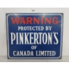 Image 1 : PROTECTED BY PINKERTON'S OF CANADA SST SIGN