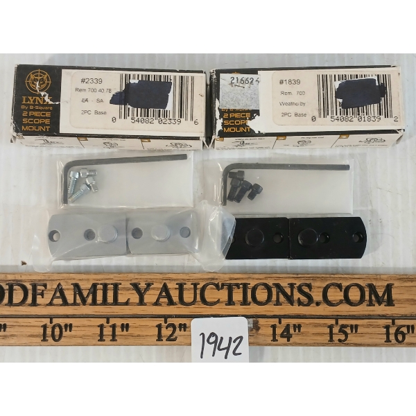 LOT OF 2 - LYNX BY B-SQUARE 2PC SCOPE MOUNTS