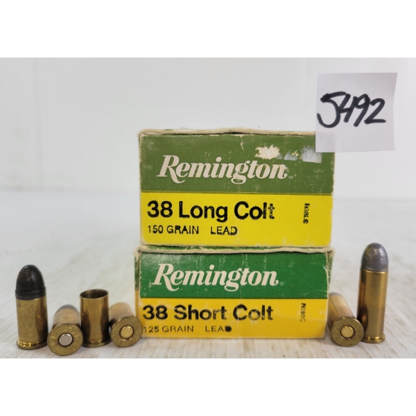 AMMO / PRIMED BRASS: 86X REMINGTON .38S & L COLT - 125 & 150GR - 13X PRIMED BRASS - 13X RELOADS
