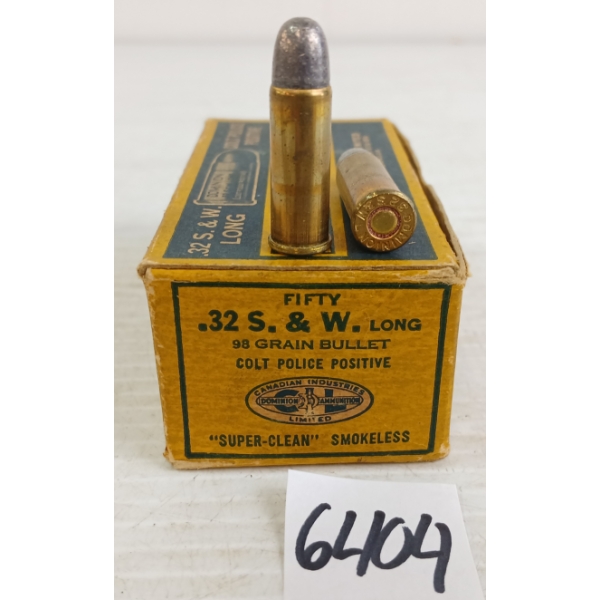 AMMO: 50X DOMINION .32S&W LONG - 98GR