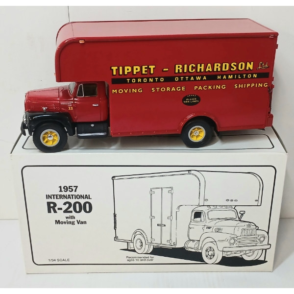 FIRST GEAR 1957 INTERNATIONAL R-200 MOVING VAN DIECAST MODEL