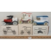 Image 1 : LOT OF 3 - ERTL 1905 DELIVERY CAR, 1913 MODEL T, 1918 BARREL DIECAST COIN BANKS