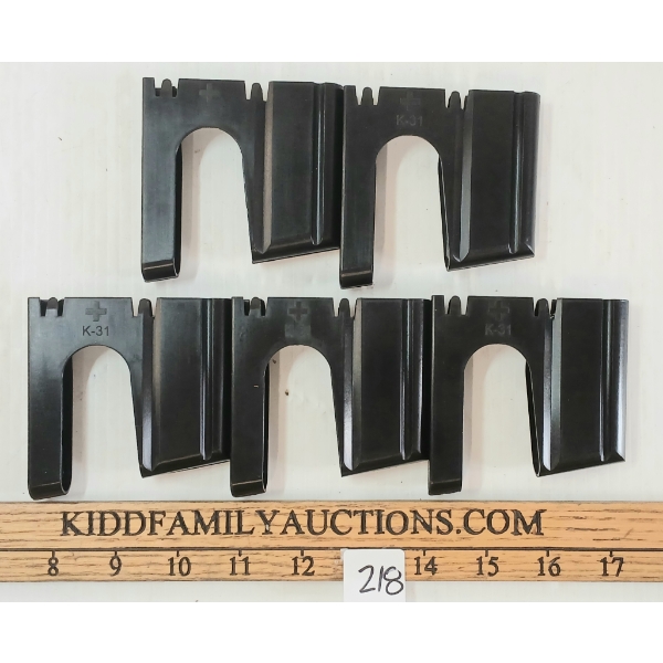 LOT OF 5 - K31 7.5X55 SWISS STRIPPER CLIPS